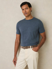 Men Cotton-Jersey Crew-Neck T-shirts 3 Pack in Multi Melange