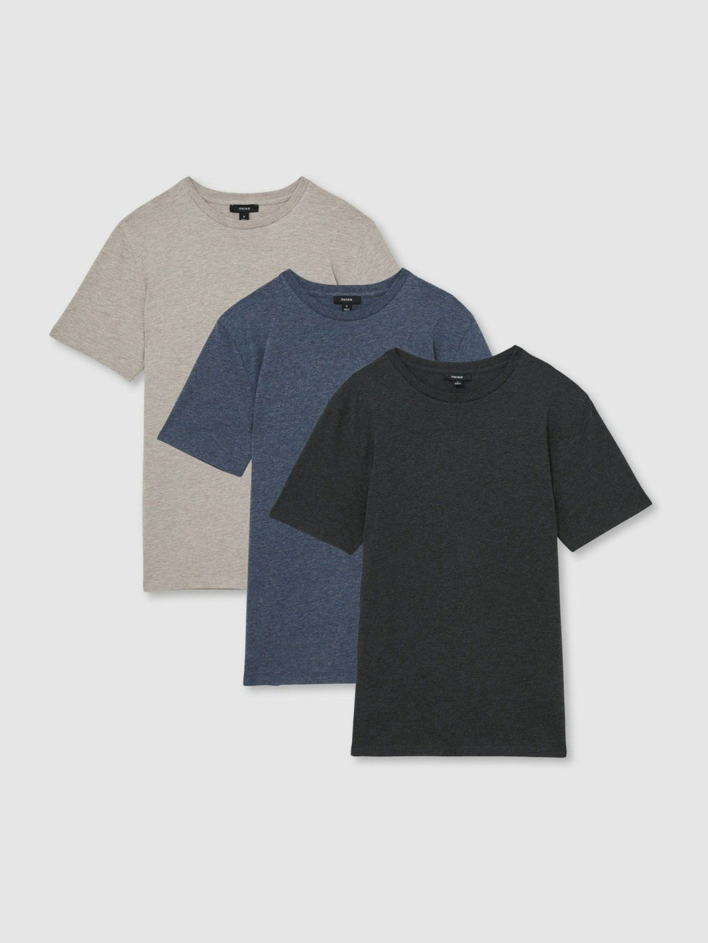 Men Cotton-Jersey Crew-Neck T-shirts 3 Pack in Multi Melange