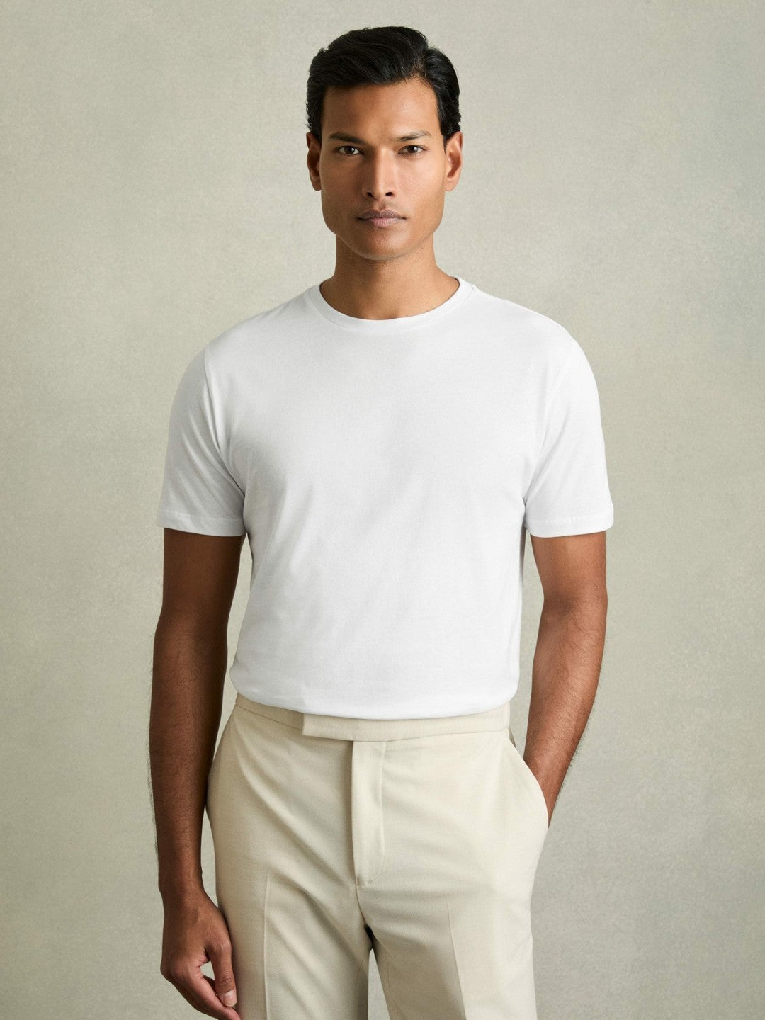 Men Cotton-Jersey Crew-Neck T-shirts 3 Pack in White