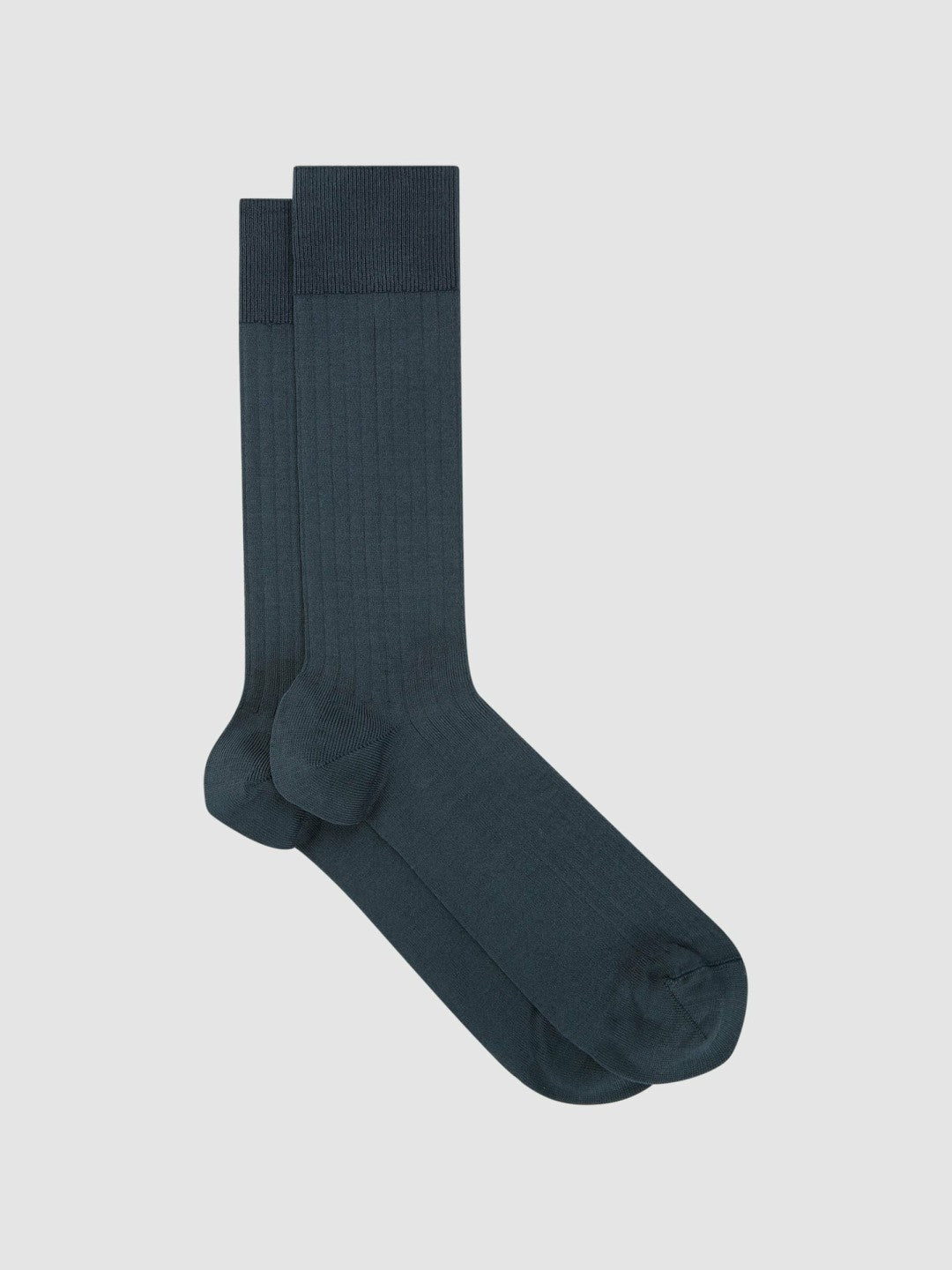 Men Ribbed Socks in Airforce Blue