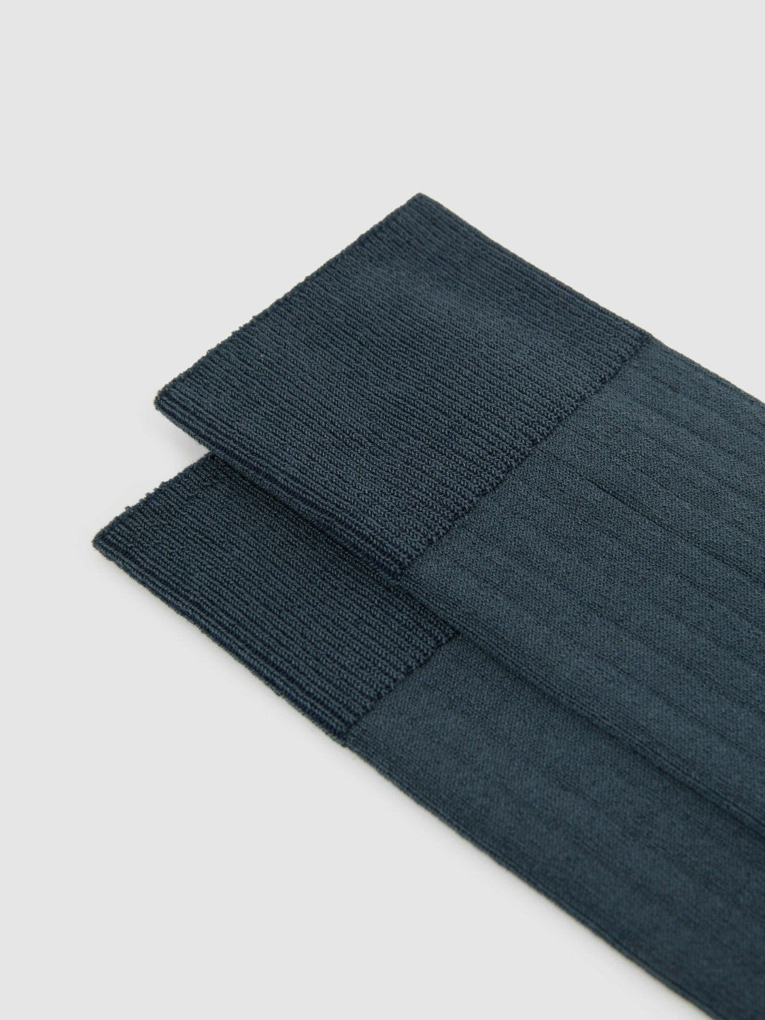 Men Ribbed Socks in Airforce Blue