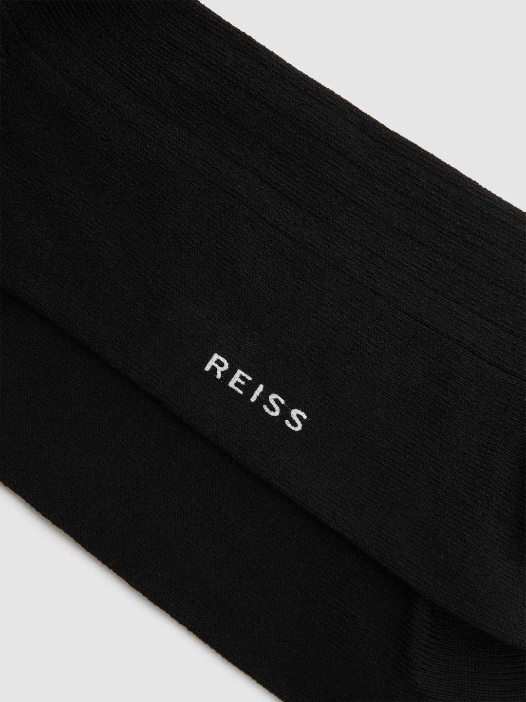 Men Ribbed Socks in Black
