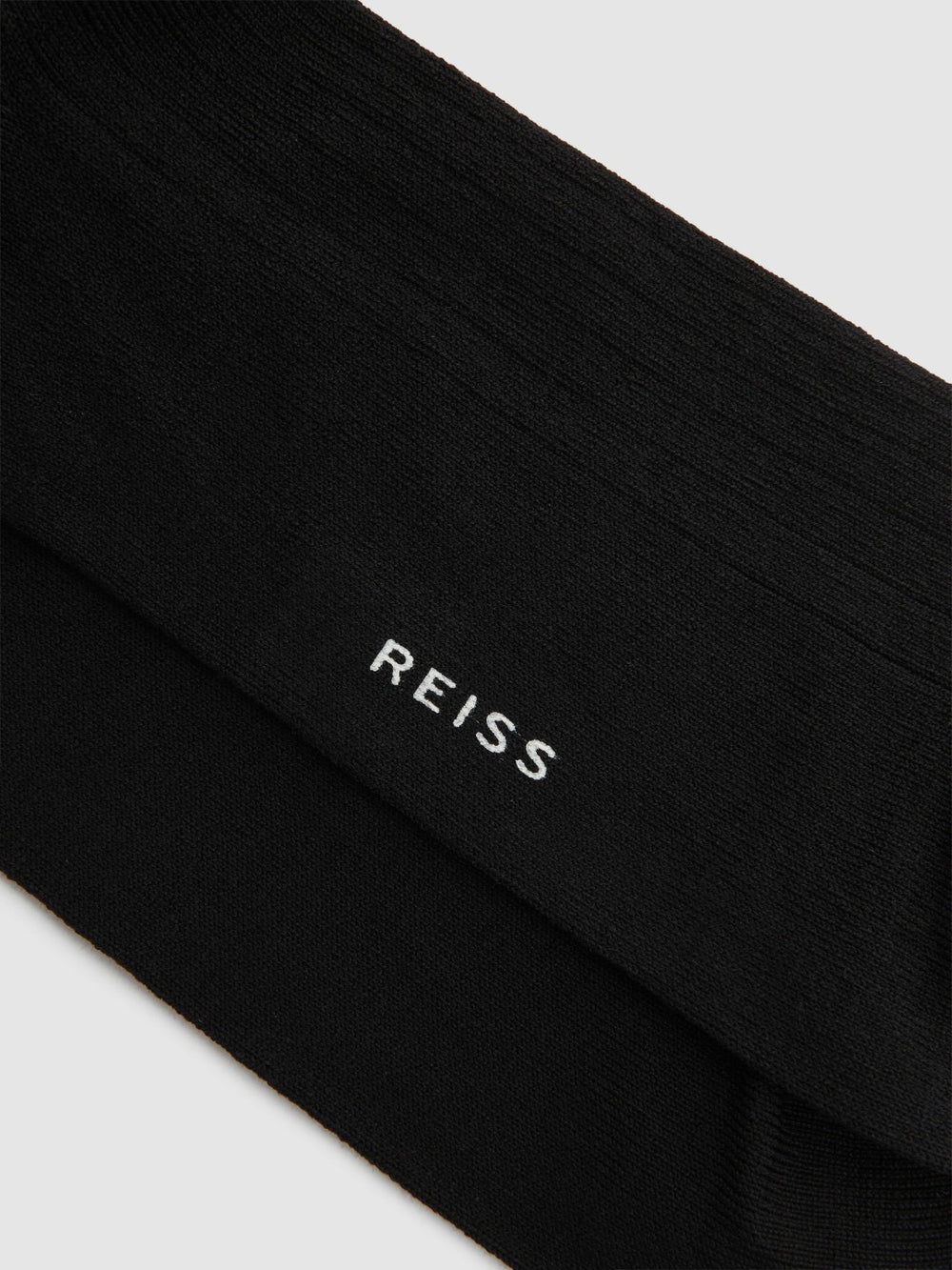 Men Ribbed Socks in Black