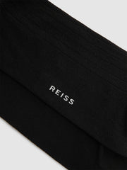 Men Ribbed Socks in Black