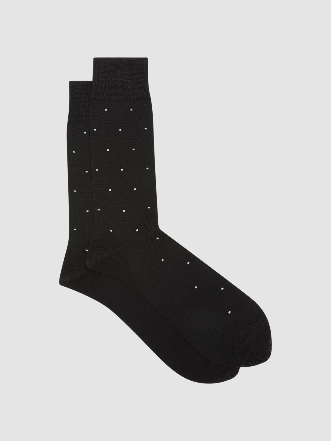 Men Polka Dot Socks in Black