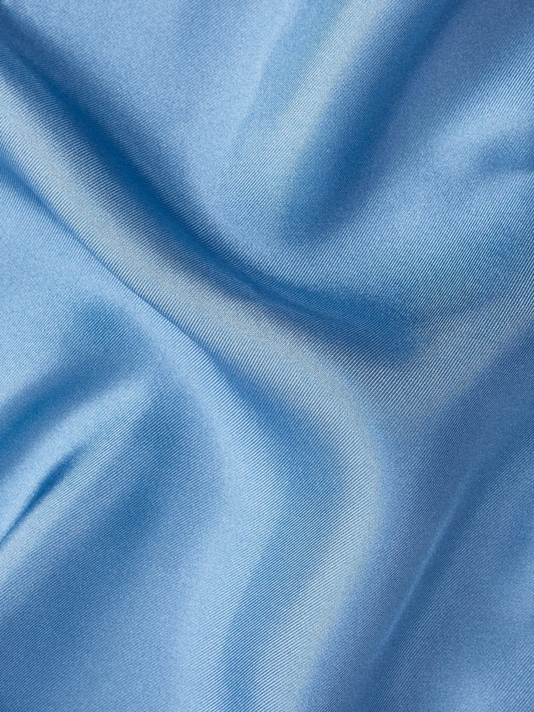 Men Plain Silk Pocket Square in Airforce Blue