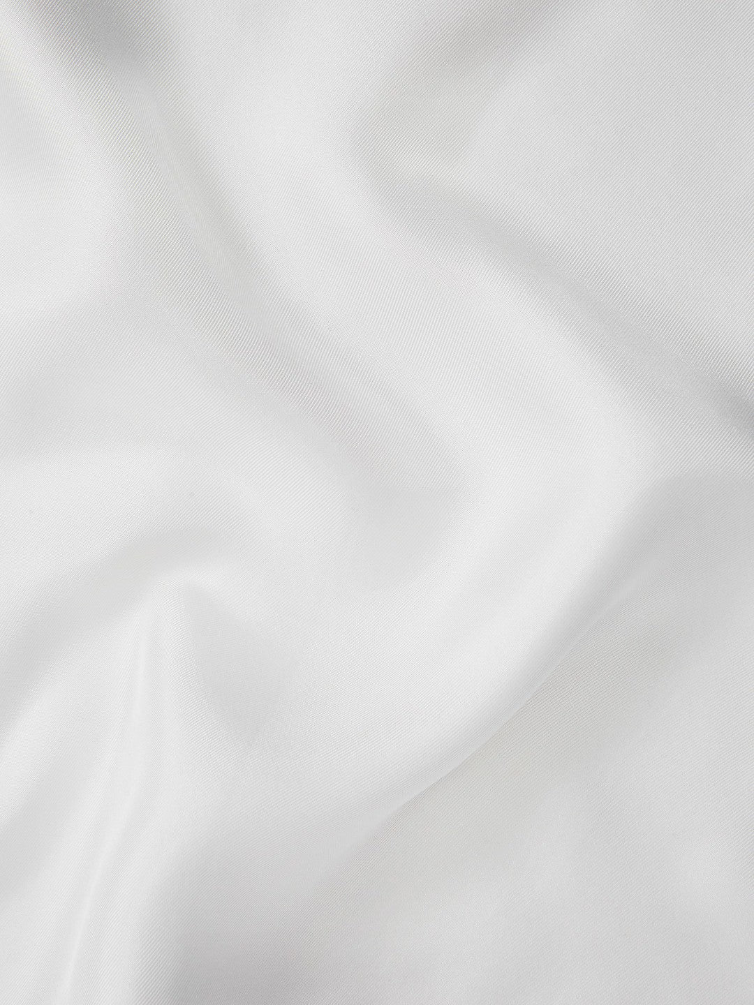 Men Plain Silk Pocket Square in White