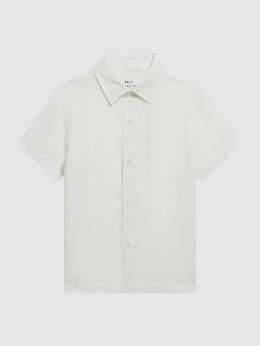Children & Baby 3-9 yrs Short Sleeve Linen Shirt in White