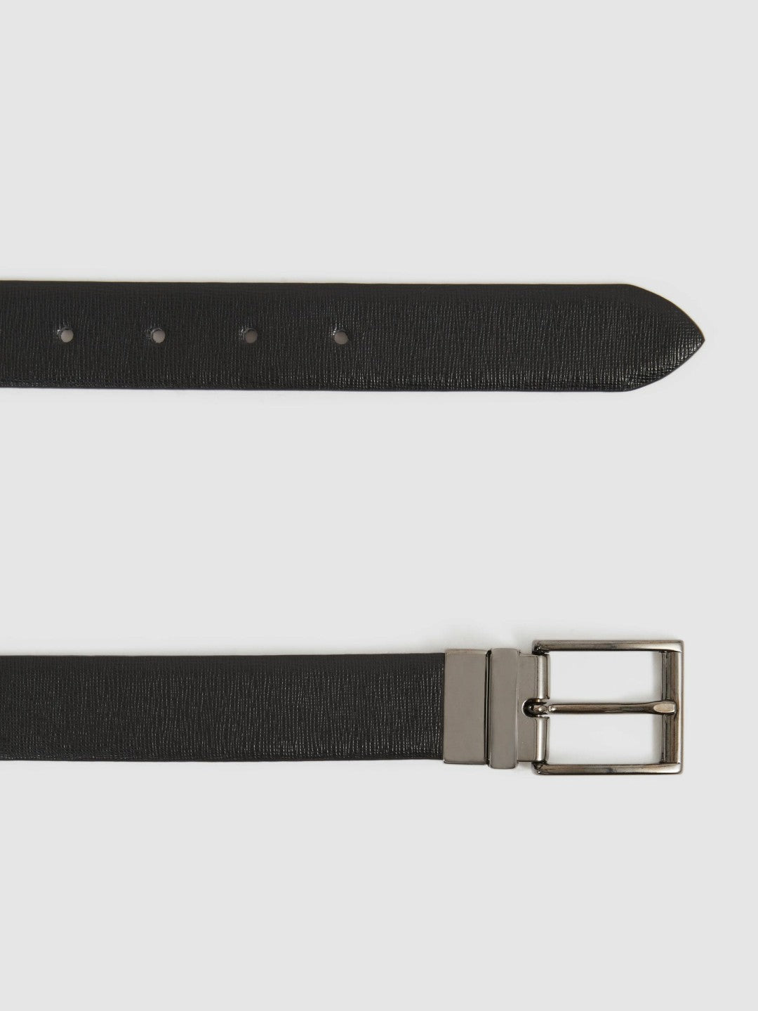 Men Reversible Leather Belt in Black/Brown