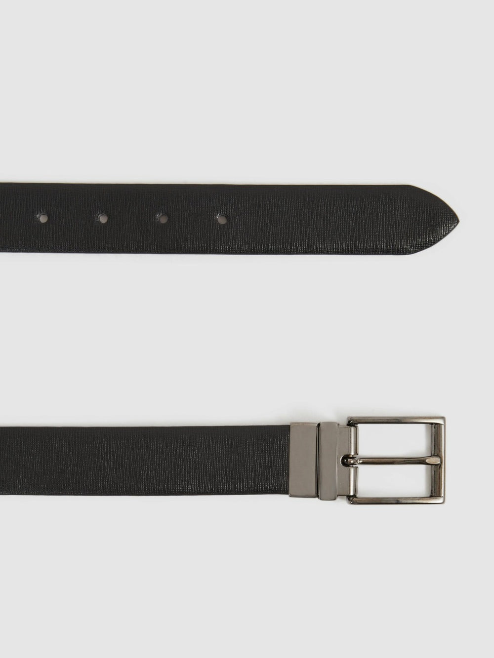 Men Reversible Leather Belt in Black/Brown