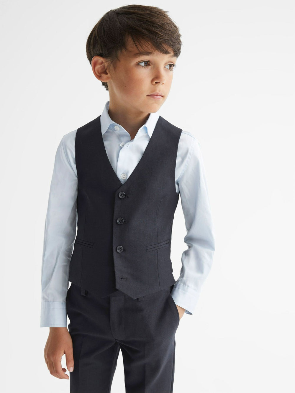 Children & Baby 4-9 yrs Modern Fit Waistcoat in Navy