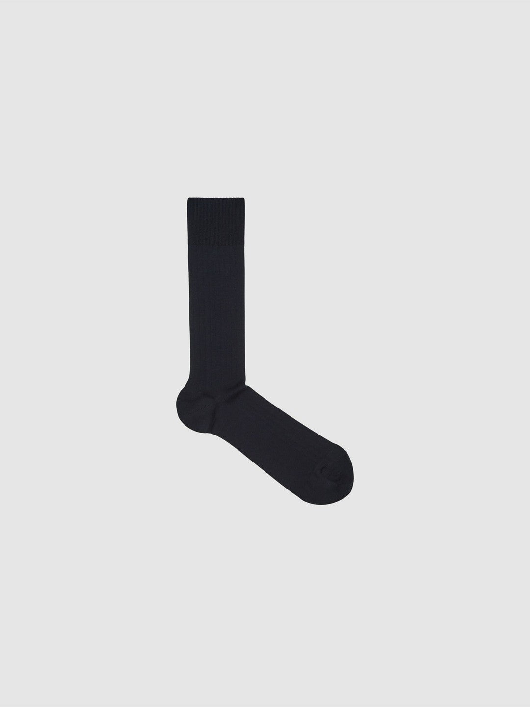 Men Ribbed Socks in Navy