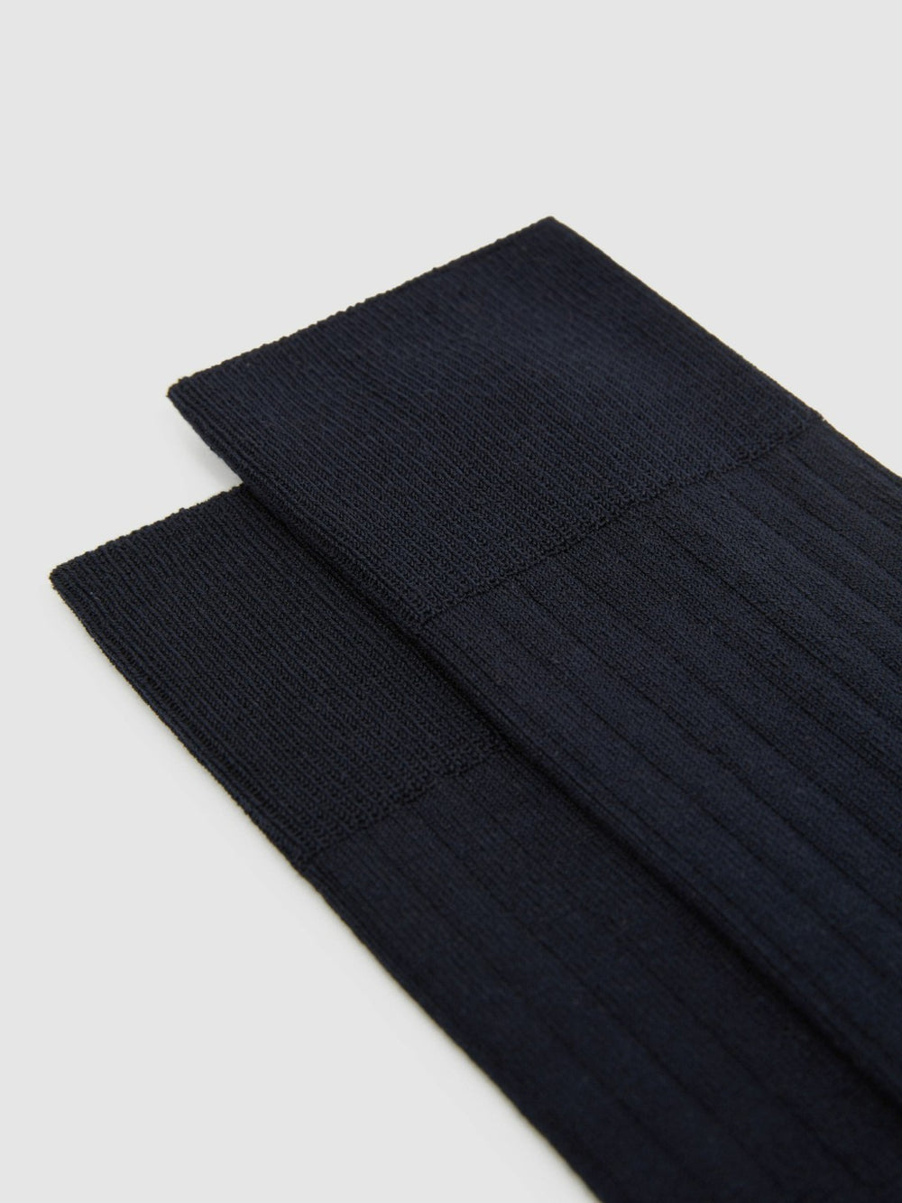 Men Ribbed Socks in Navy