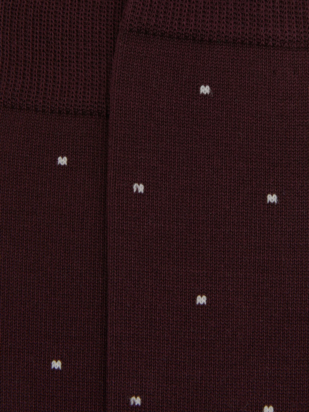 Men Polka Dot Socks in Bordeaux
