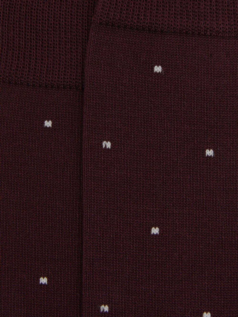 Men Polka Dot Socks in Bordeaux