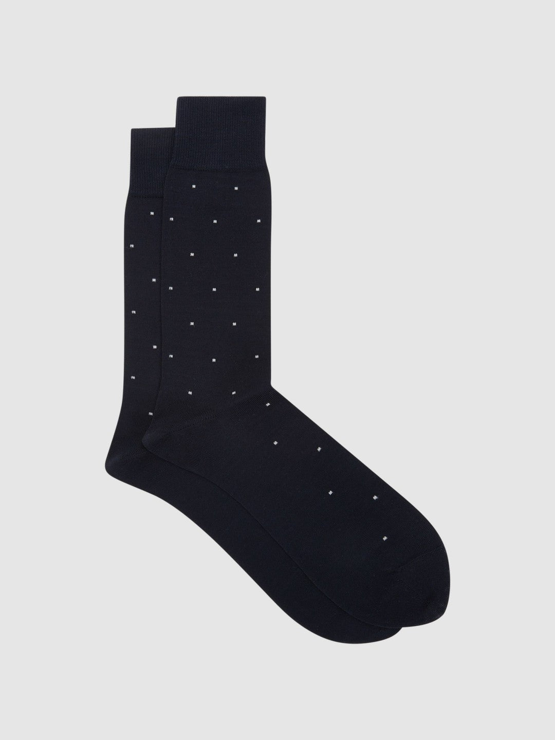 Men Polka Dot Socks in Navy
