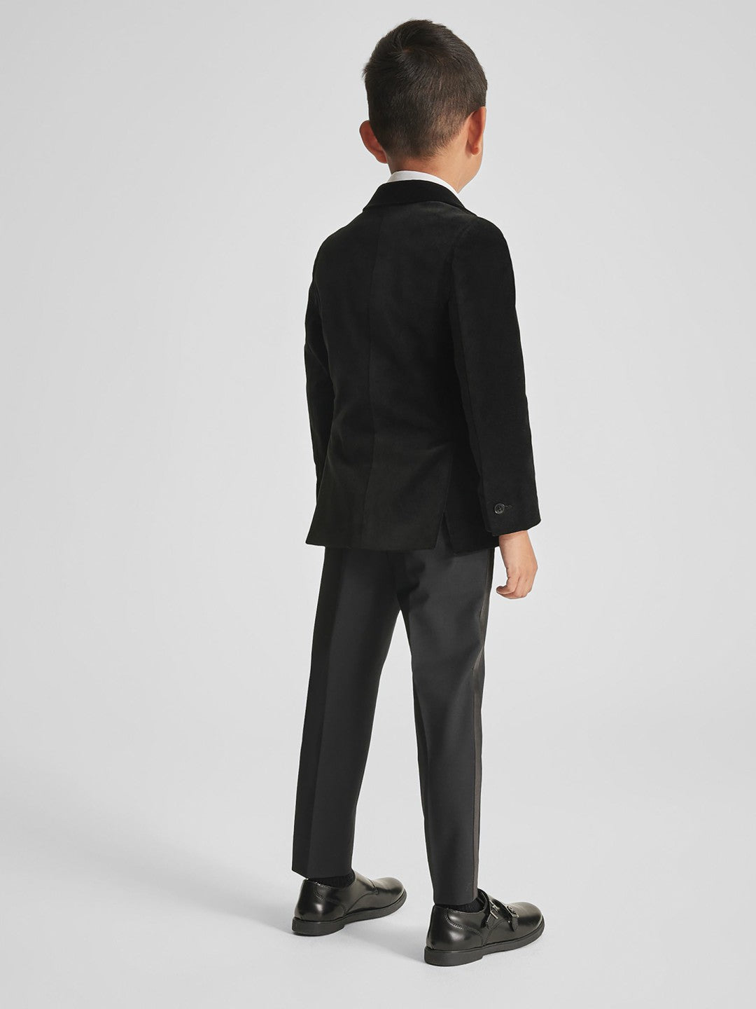 Children & Baby 4-9 yrs Single Breasted Velvet Blazer in Black