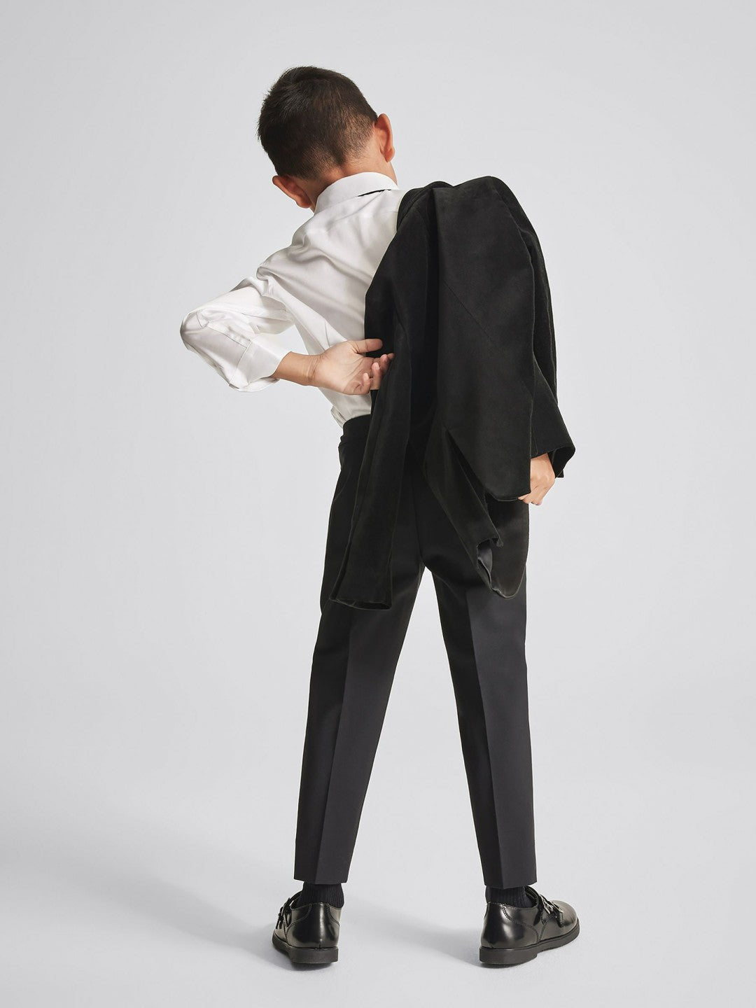 Children & Baby 4-9 yrs Single Breasted Velvet Blazer in Black