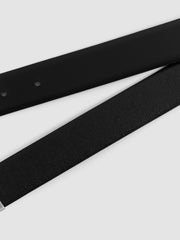 Men Reversible Leather Belt in Black