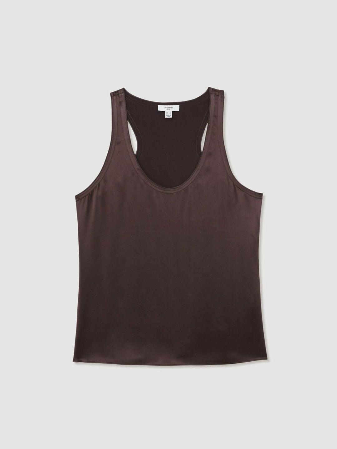 Women Silk Scoop-Neck Vest in Mauve