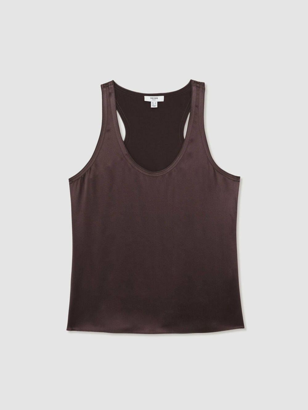 Women Silk Scoop-Neck Vest in Mauve