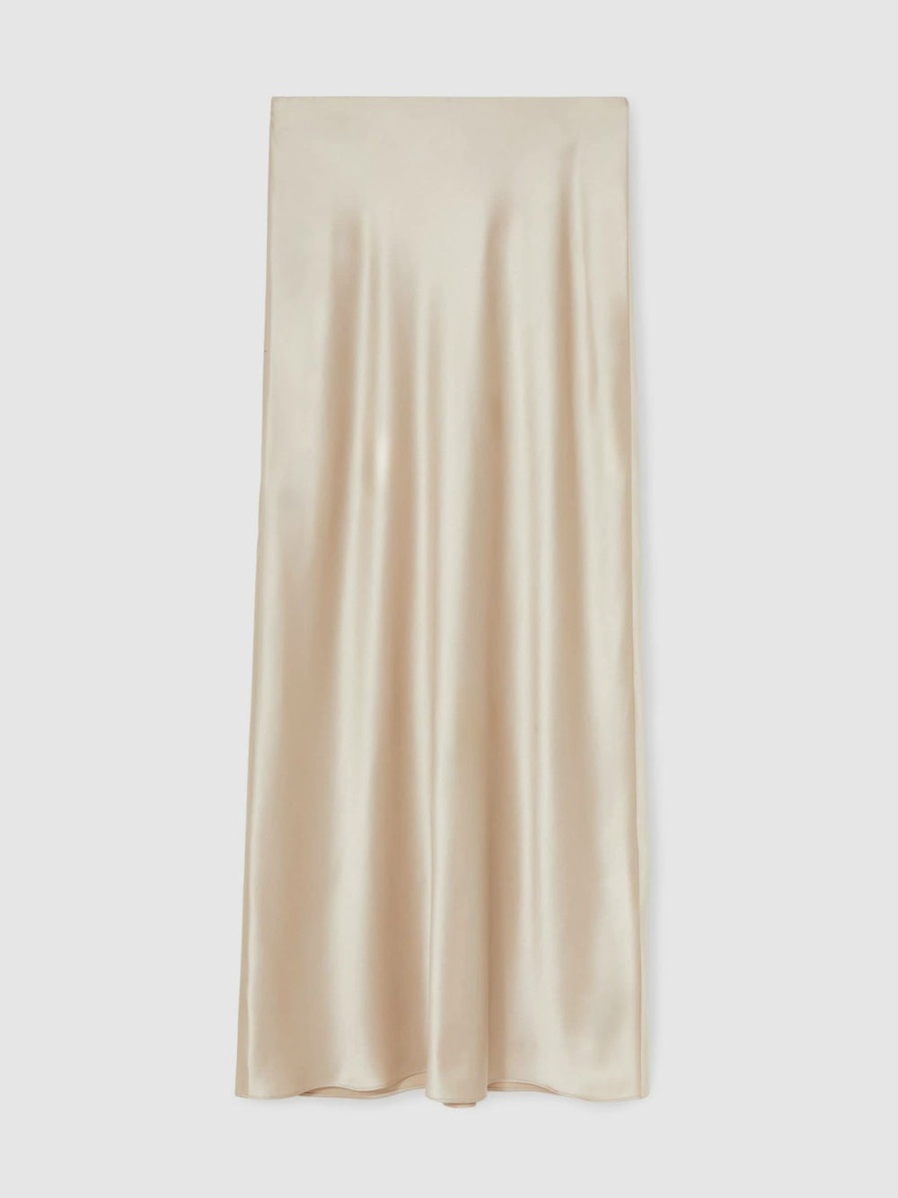 Women Silk Slip Maxi Skirt in Champagne Neutral