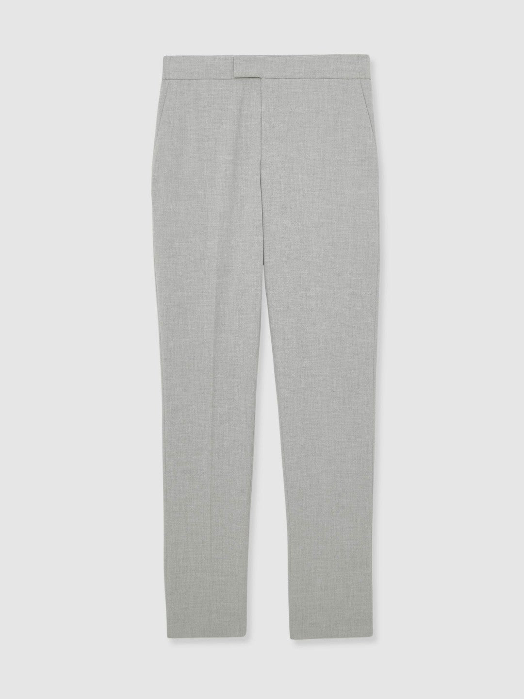 Men Slim-Fit Internal-Drawstring Trousers in Grey