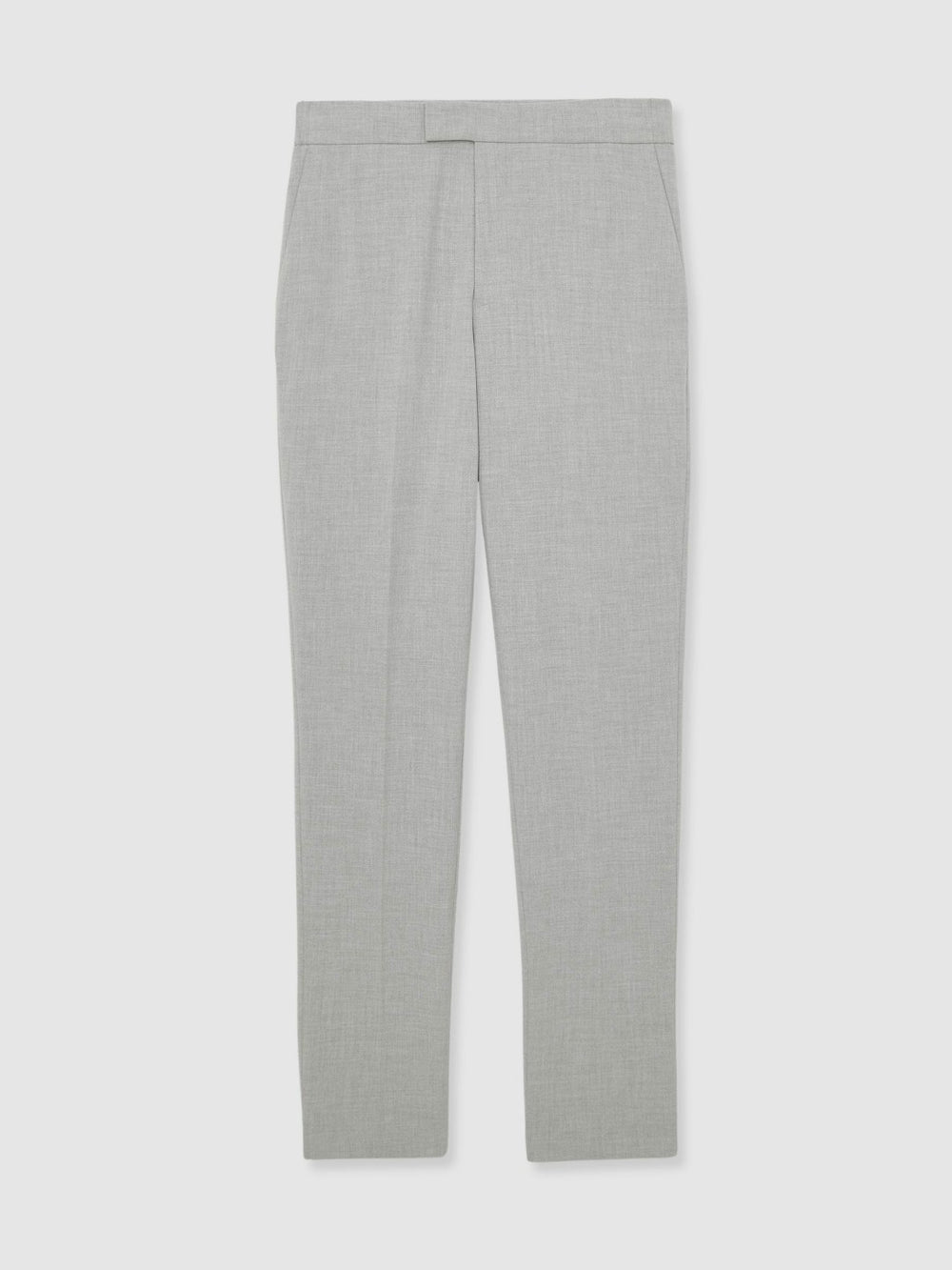 Men Slim-Fit Internal-Drawstring Trousers in Grey