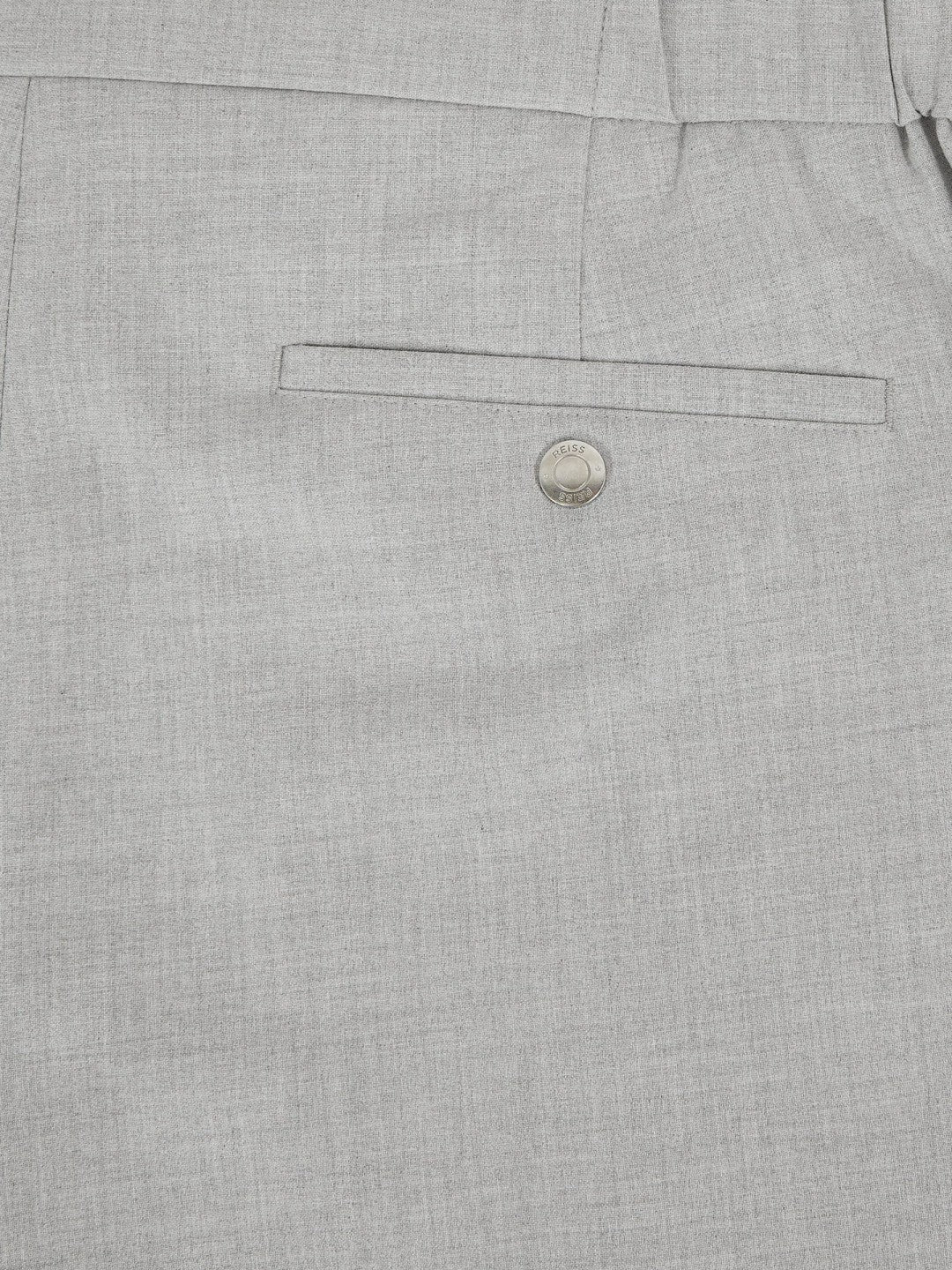 Men Slim-Fit Internal-Drawstring Trousers in Grey