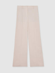 Women Petite Wide-Leg Suit Trousers in Pink