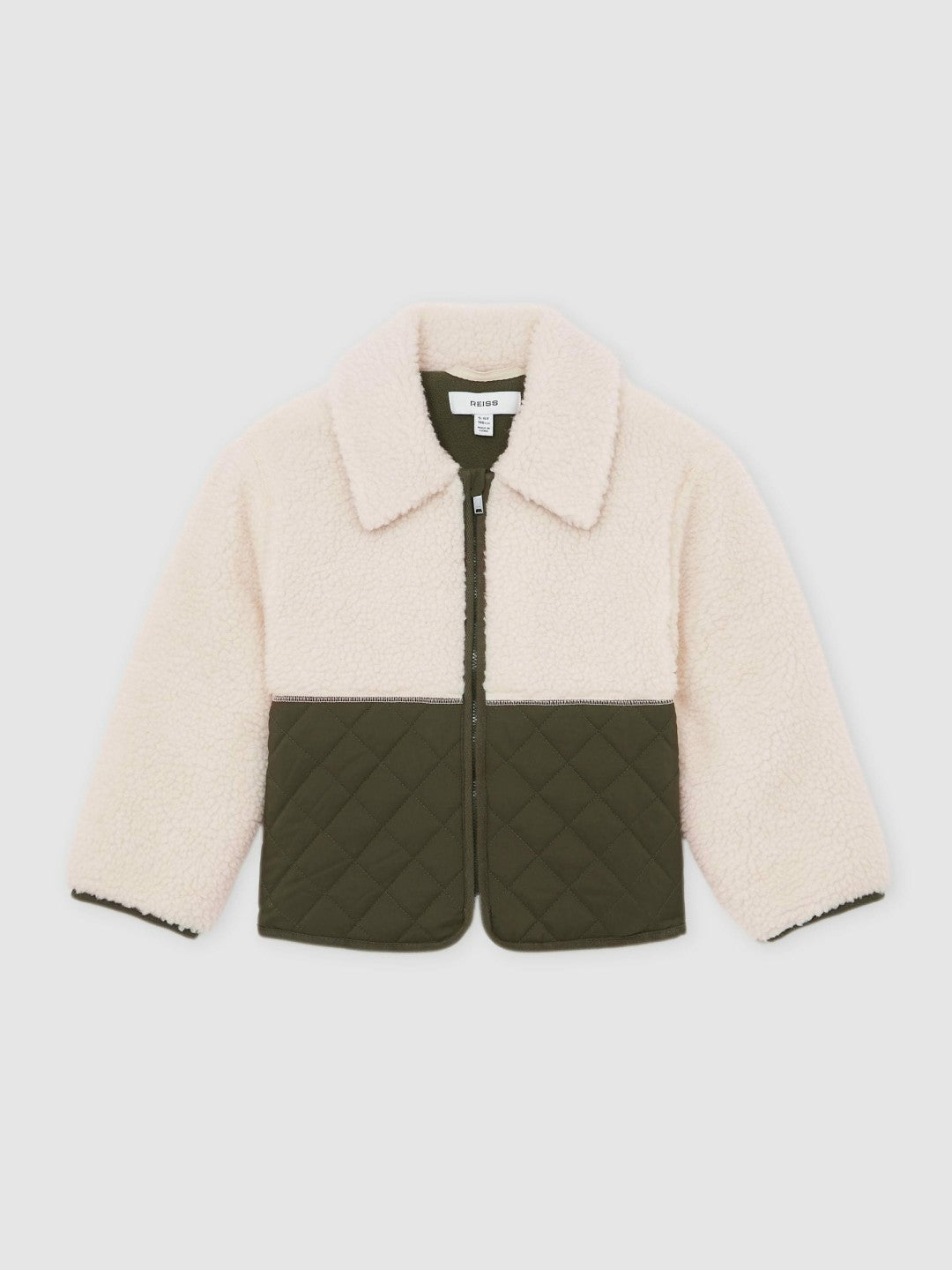Children & Baby 3-9 yrs Quilted Borg Jacket in Ecru