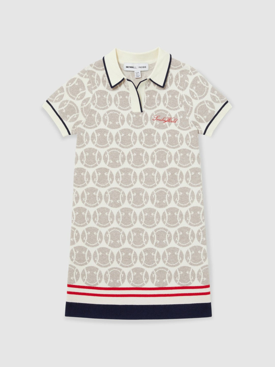 Children & Baby 13-14 yrs SmileyWorld Knitted Polo Dress in Off White
