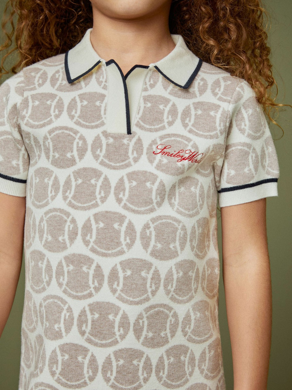 Children & Baby 13-14 yrs SmileyWorld Knitted Polo Dress in Off White