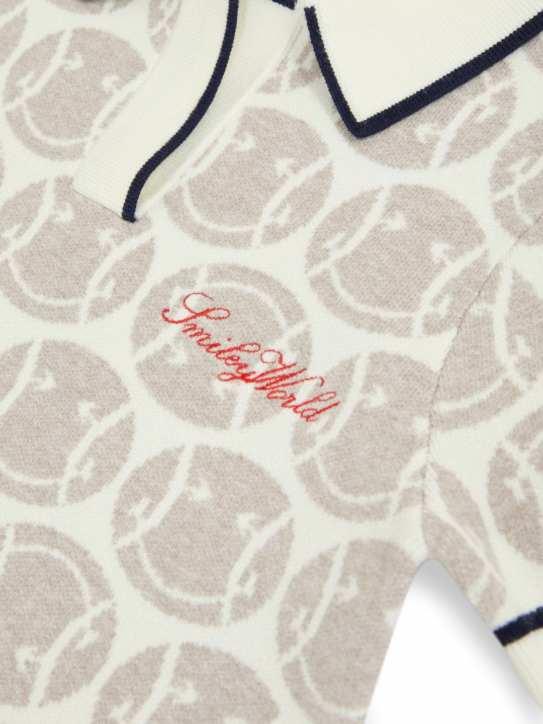 Children & Baby 13-14 yrs SmileyWorld Knitted Polo Dress in Off White
