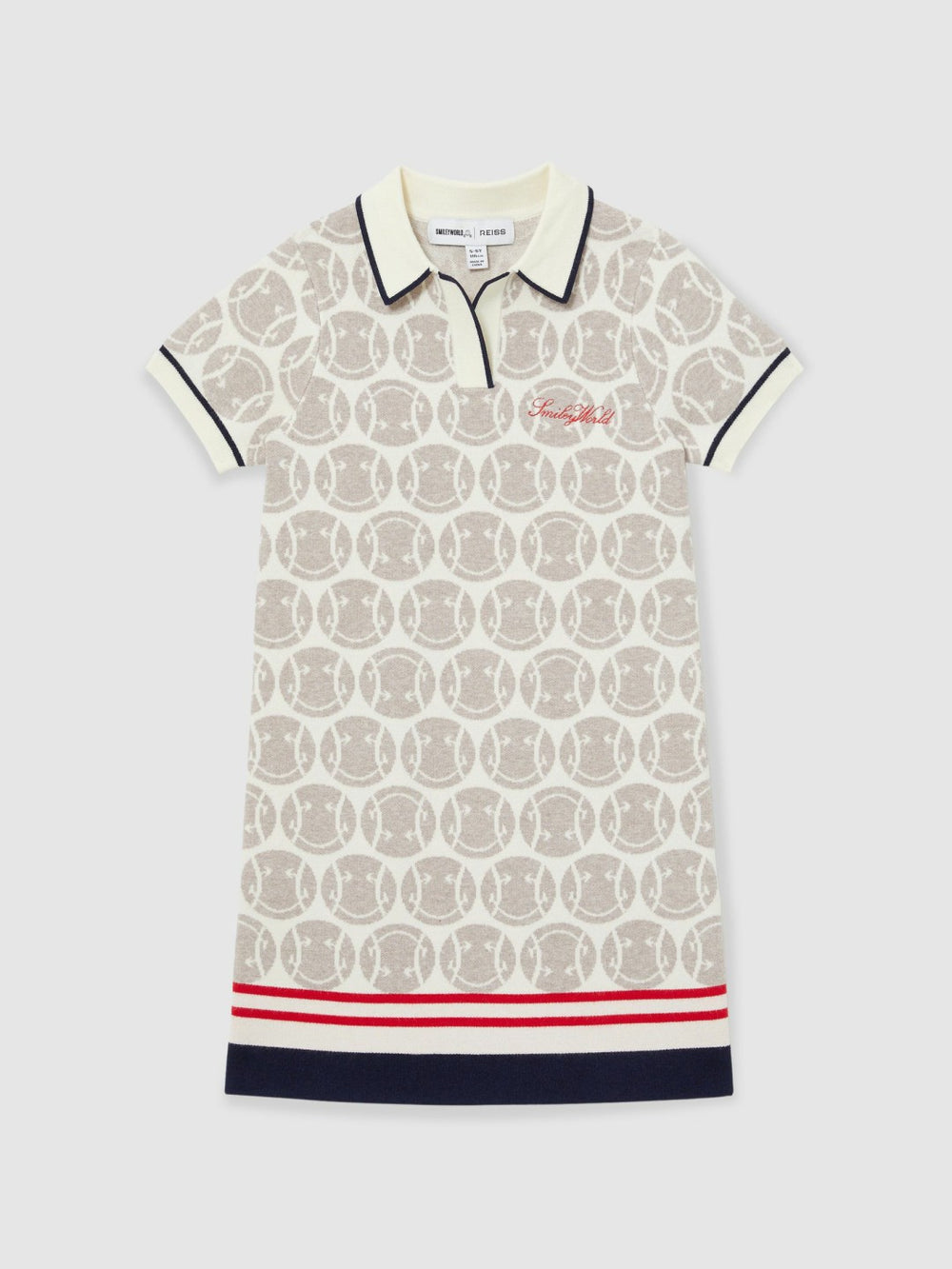 Children & Baby 9-13 yrs SmileyWorld Knitted Polo Dress in Off White