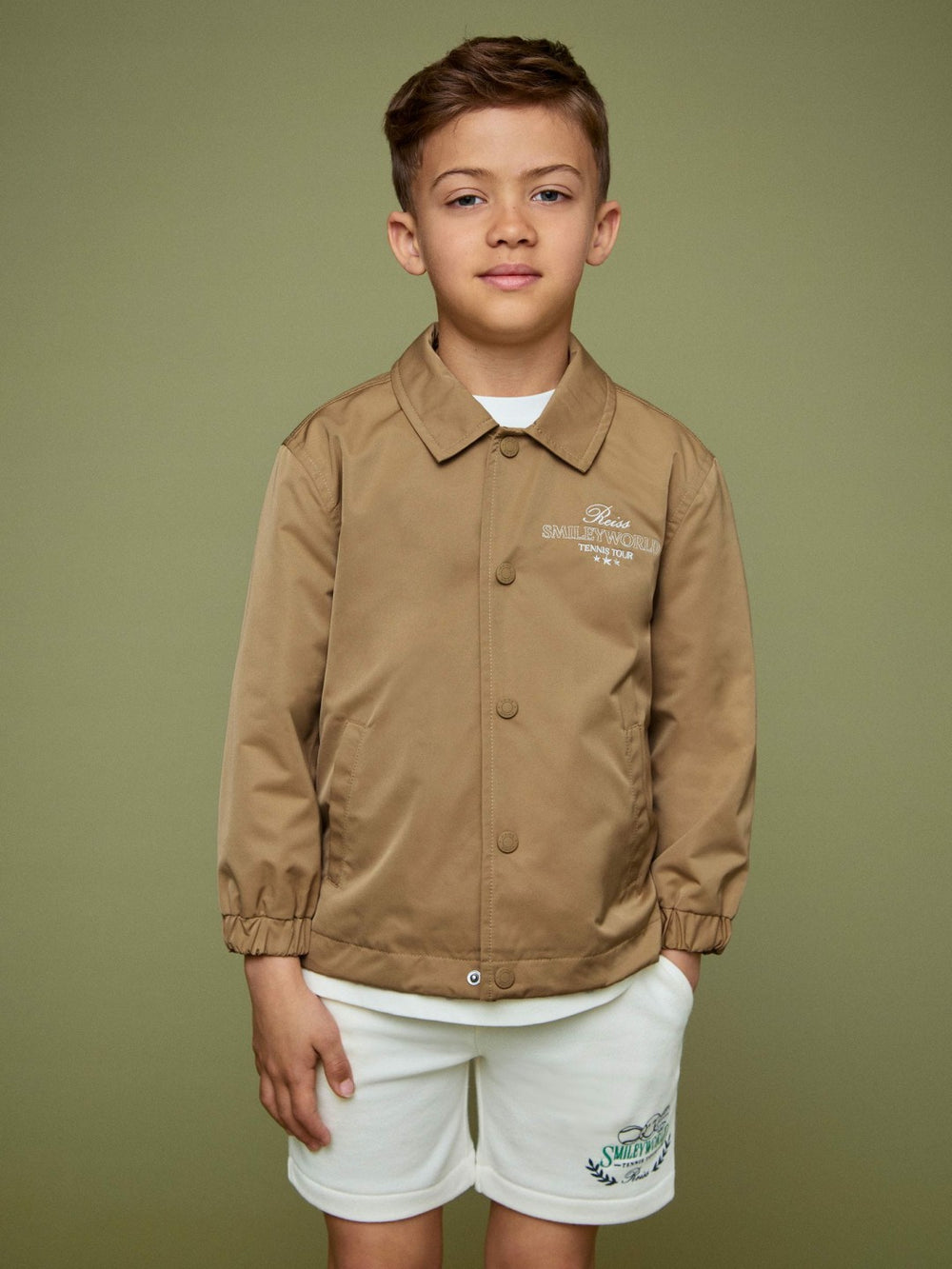 Children & Baby 3-9 yrs SmileyWorld Harrington Jacket in Stone