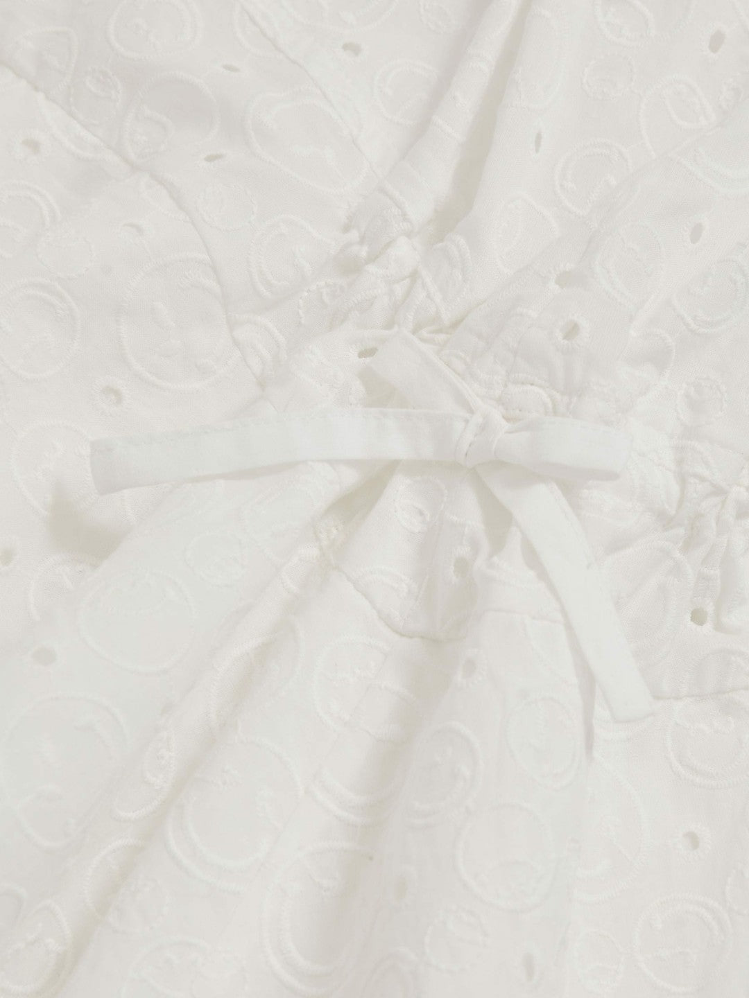 Children & Baby 13-14 yrs SmileyWorld Broderie Logo Dress in Ivory