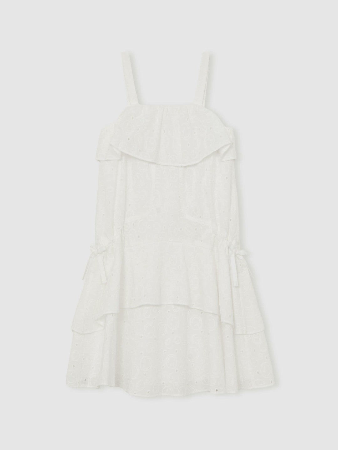 Children & Baby 9-13 yrs SmileyWorld Broderie Logo Dress in Ivory