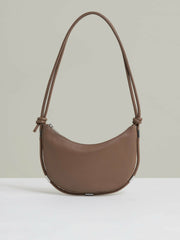 Women Leather Rope Strap Shoulder Bag in Neutral