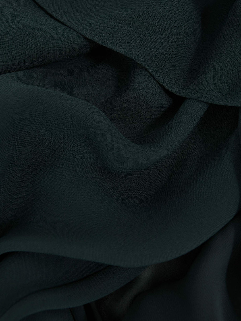 Women Crepe Cape Maxi Dress in Teal Green