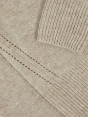 Children & Baby 3-9 yrs Wool-Blend Open-Stitch Jumper with Cashmere in Oatmeal