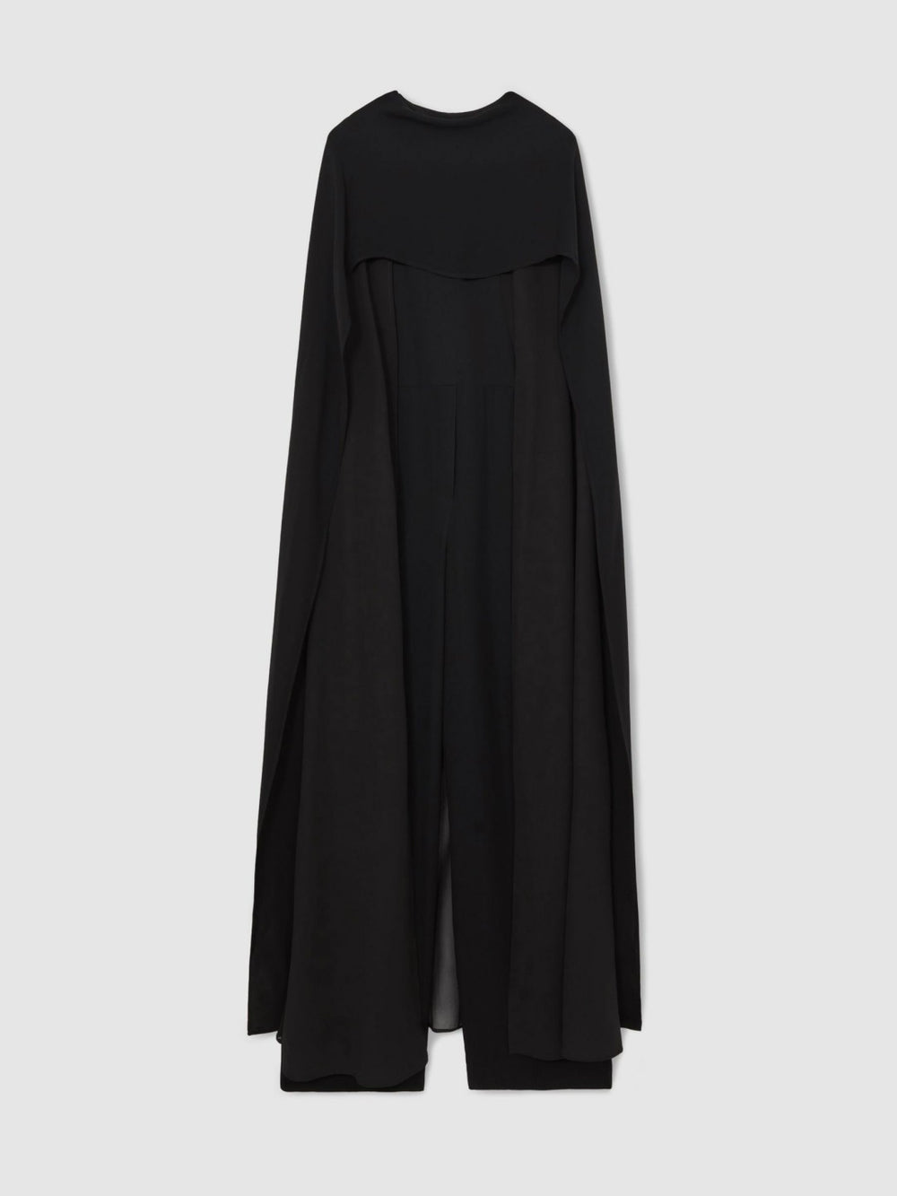 Women Wide-Leg Cape Jumpsuit in Black