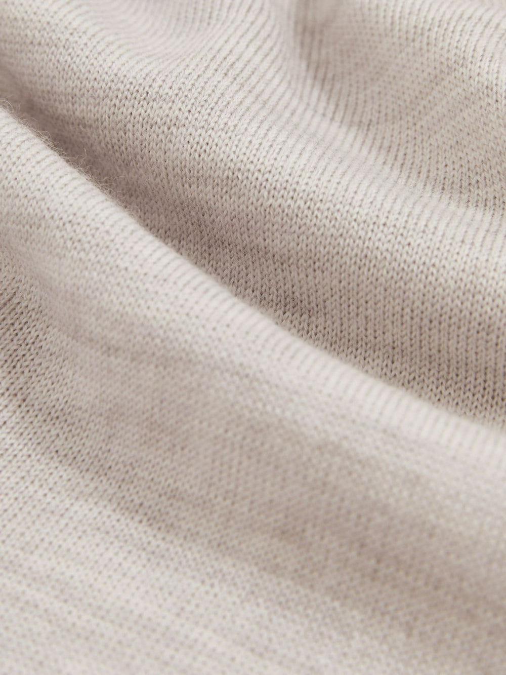 Men Merino Wool Open-Collar Polo Shirt in Wicker Brown Melange
