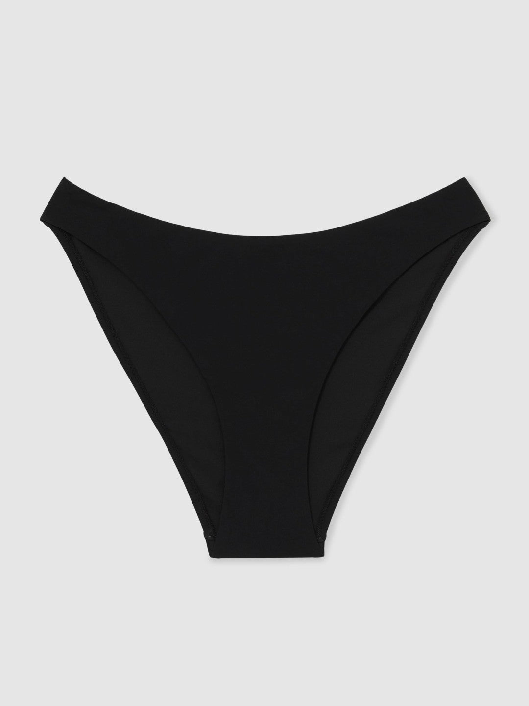 Women High Cut Bikini Bottoms in Black