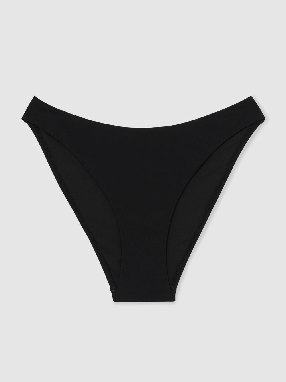 Women High Cut Bikini Bottoms in Black