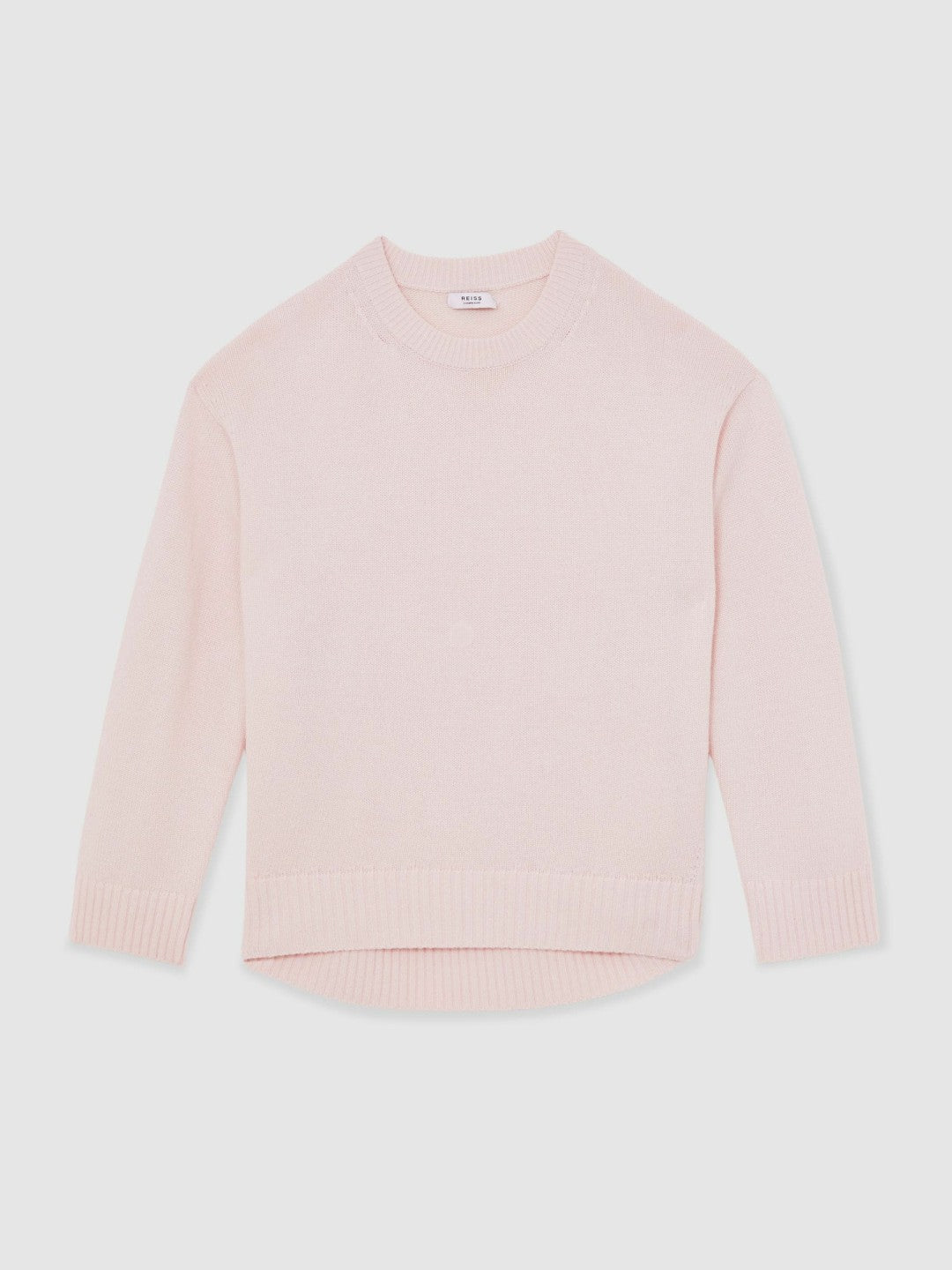 Women Wool-Cashmere Crew-Neck Jumper in Pink