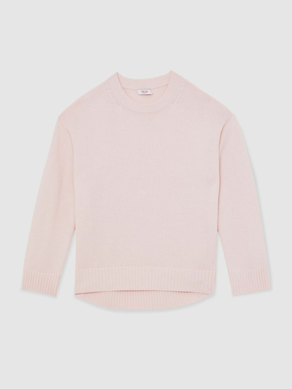 Women Wool-Cashmere Crew-Neck Jumper in Pink
