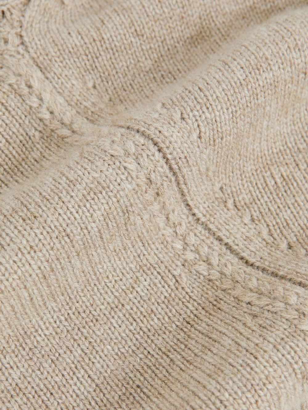 Women Wool-Cashmere Crew-Neck Jumper in Stone