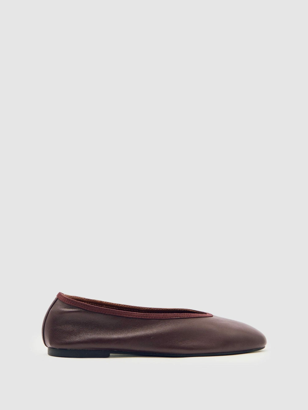 Women Nappa Leather Ballet Flats in Oxblood