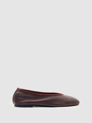 Women Nappa Leather Ballet Flats in Oxblood